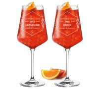 polar-effekt Aperol Spritz Bicchieri da vino da 560 ml, set da 2 pezzi, con incisione per donne, bicchieri personalizzati per intenditori, adatti per aperitivi, bevande e cocktail