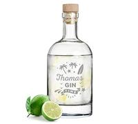 polar-effekt Bottiglia di gin personalizzata in vetro con incisione a scelta - volume 700 ml - nome desiderato - Gin-Tonic - regalo per occasioni speciali - drink e cocktail - motivo gin time