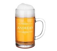 polar-effekt Brocca Misura da 1 litro con Incisione del Nome - Oktoberfest - Bicchiere da Birra Personalizzato - Classico di Monaco - per Veri Fan della Baviera - Stölzle Lausitz