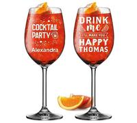 polar-effekt Leonardo 2 bicchieri Aperol Spritz da 460 ml con incisione personalizzata - con nome - il bicchiere per le mamme per la festa della mamma - l'idea regalo perfetta per uomini e donne
