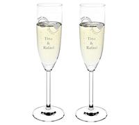 polar-effekt Leonardo - 2 bicchieri da spumante personalizzabili con incisione del nome, idea regalo per matrimonio, motivo infinito con cuore