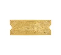 Polar Express Replica Train Ticket 24k Gold Plated Edizione Limitata Fanattik