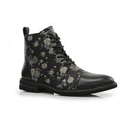 Polar Fox Stivaletti alla caviglia da uomo | Collezione di stivali alla moda casual con lacci | Stili con punta ad aletta e punta semplice, 1b. Orchidea Nero [Floreale], 42.5 EU