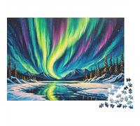 Polar Night Aurora Puzzle Giochi 1000 Pezzi Per Adulti E Ragazzi Arte Interesting Puzzle Adulti Foto 1000pcs (75x50cm)