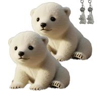 Polar Pal - Il peluche che ti calma in pochi secondi, Peluche Polar Pal realistico, Peluche ultra morbido con supporto emotivo per alleviare lo stress e dare conforto (2 Pcs)