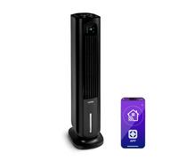 Polar Tower Smart, Ventilatore, Raffreddatore Evaporativo, Telecomando, 5 Piastre Eutettiche, 7L, 85W