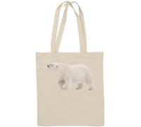 Polar White Bear - Borsa tote in cotone naturale, colore: Bianco