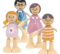 PolarB famiglia di bambole in legno - set di figurine