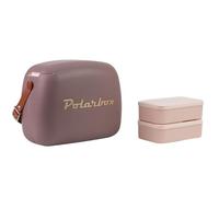 Polarbox Borsa termica per il pranzo, retrò, riutilizzabile, mini borsa termica vintage, con 2 contenitori per alimenti, lavoro, viaggi, spiaggia, campeggio ed escursionismo, 6 l, colore: oro melma