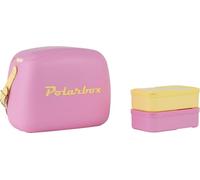 Polarbox Contenitore refrigerante da 6 l, per picnic, spiaggia, campeggio, giardino, colore rosa e giallo