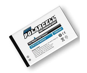PolarCell BL-4U - Batteria per Nokia E66 E75 C5-03 500 301 5250 C5-03 6600 Slide | 3120 6216 Classic | Asha 206 210 300 305 306 308 309 311 5 5 01 50 Batteria di ricambio resistente da 3 | 1300 mAh |