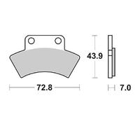 PASTIGLIE FRENO SBS 717 ATS POLARIS MAGNUM 2X4 425 1995 1998