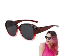 Polarised Over Glasses Sunglasses For Men Women - PC Frame 61x52mm Lens Size | Polarised Fit Over Glasses Sunglasses, Wrap Around Anti Glare | Wrap Around Unbreakable Sports Driving UV Sun Glass