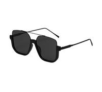 Polarised Sunglasses - Summer Vintage Trendy Polarized Double Bridge for UV Protection, Eye Shield Glasses with Lightweight Frame for Men Women Outdoor Driving, Beach, Travel Use, 5.67x2.2 inches