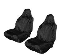 PolarLander 2 PCS Universale Seggiolino Auto copertura anteriore biposto antipolvere impermeabile nero