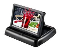 PolarLander Sistema di parcheggio per Telecamera Pieghevole per Monitor LCD TFT da 4,3 Pollici con Monitor per Auto Pieghevole per Monitor retrovisore per Auto NTSC Pal