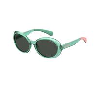Polaroid Bambino PLD 8033/S 1ED/M9 Occhiali da sole Plastica Verde Grigio Rotonda Polarizzata