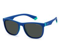 Polaroid Bambino Polaroid PLD 8049/S 465/M9 Occhiali da sole bambino Plastica Blu Grigio Squadrata