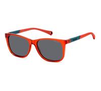 Polaroid Bambino Polaroid PLD 8058/S C9A/M9 Occhiali da sole bambino Plastica Rosso Grigio Squadrata Polarizzata