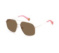 Polaroid Beige Stainless Steel Sunglasses