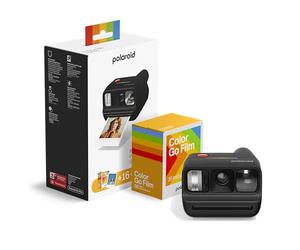 Polaroid - Bundle Instant Camera Go Gen 3 Black + Go Color Film (16 Photos)