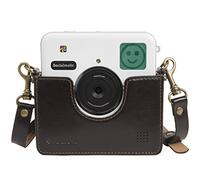 Polaroid Custom Design Culla in vera pelle per Polaroid SOCIALMATIC - con cordino staccabile - marrone