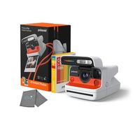 Polaroid Flip Instant Camera + Pacchetto pellicola a colori (8 foto incluse) - Bianco - Sistema iperfocale a 4 lenti, Sonar Autofocus e analisi scena, Bluetooth Companion App, con panno per la pulizia