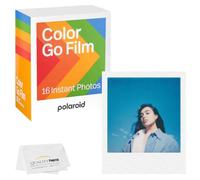 Polaroid Go Color - Pellicola con cornice bianca, 16 pellicole + panno in microfibra per foto di qualità (compatibile con fotocamere Polaroid Go) (16 fogli)