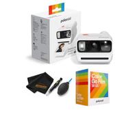 Polaroid Go Generation 3 - Mini fotocamera istantanea a pellicola (bianco) | Confezione con doppia confezione di pellicole Polaroid Color Go (16 foto), penna per lenti, spolverino ad aria e panno in