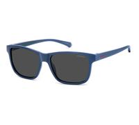 Polaroid Junior PLD 8067/S PJP/M9 Occhiali da sole Policarbonato Blu Grigio Squadrata Polarizzata