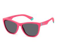 Polaroid Junior Polaroid PLD 8056/S 8KJ/M9 Occhiali da sole bambino Plastica Rosa Grigio Squadrata Polarizzata