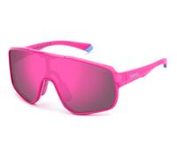 Polaroid Junior Polaroid PLD 8070/S 35J/AI Occhiali da sole Policarbonato Rosa Grigio Maschera Polarizzata Specchiato