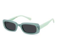 Polaroid Junior Polaroid PLD 8071/S 1ED/M9 Occhiali da sole bambino Policarbonato Verde Grigio Squadrata Polarizzata