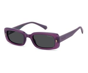 Polaroid Junior Polaroid PLD 8071/S B3V/M9 Occhiali da sole bambino Policarbonato Viola Grigio Squadrata Polarizzata