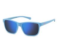 Polaroid Junior PLD 8067/S VGL/5X Occhiali da sole Policarbonato Blu Blu Squadrata Polarizzata Specchiato