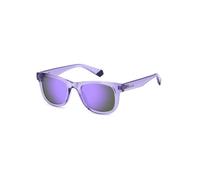 Polaroid Bambino PLD 8009/N/NEW 789/MF Occhiali da sole Plastica Viola Viola Squadrata Polarizzata Specchiato