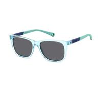 POLAROID KIDS PLD 8058/S Occhiali da Sole, Azzurro, 52 Bambini e Ragazzi