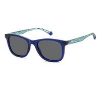 Polaroid Bambino PLD 8060/S PJP/M9 Occhiali da sole Plastica Blu Grigio Squadrata Polarizzata