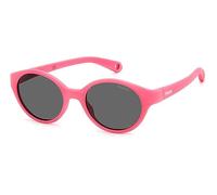 Polaroid Bambino PLD K007/S MU1/M9 Occhiali da sole Plastica Rosa Grigio Rotonda Polarizzata