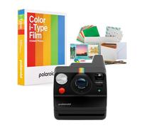Polaroid Now Plus Generation 3 - Fotocamera istantanea con sistema di messa a fuoco automatica a due lenti e modalità manuale (nero) con kit pellicola e pellicola istantanea a colori per fotocamere