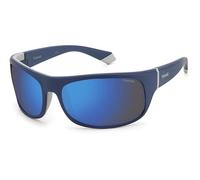 Polaroid Pld 2125/s XW0/5X BLUE GREY Sunglasses Men's Acetate, Standard, 66