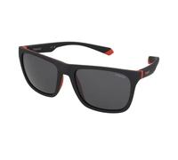 POLAROID PLD 2141/S Occhiali da sole da uomo Nero e Rosso Opaco