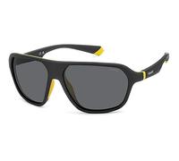 Polaroid Unisex PLD 2152/S PGC/M9 Occhiali da sole Plastica Nero Grigio Squadrata Polarizzata
