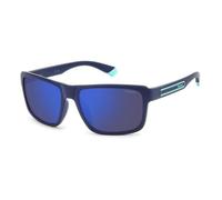 Polaroid Uomo PLD 2158/S FLL/5X Occhiali da sole Policarbonato Blu Blu Geometrica Polarizzata Specchiato