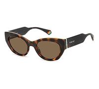 Polaroid PLD 6199/S/X 086 Havana Sunglasses Woman Injected, Cat Eye, 50