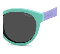Polaroid Bambino PLD 8019/S WK2/M9 Occhiali da sole Plastica Azzurro Grigio Rotonda Polarizzata