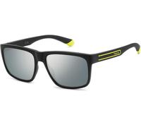 Polaroid Uomo Polaroid PLD 2149/S 71C/EX Occhiali da sole Policarbonato Nero Argento Squadrata Polarizzata