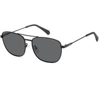 Polaroid Uomo PLD 4172/G/S/X 003/M9 Occhiali da sole Metallo Nero-opaco Grigio Squadrata Polarizzata