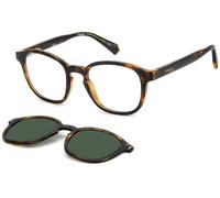 Polaroid Unisex Polaroid PLD 6203/CS 086/UC Occhiali da sole Plastica Havana Verde Squadrata Polarizzata