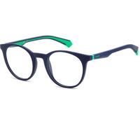 Polaroid Unisex Polaroid PLD D476 80Z Montature da vista Bio Poliammide Blu / Verde Rotonda